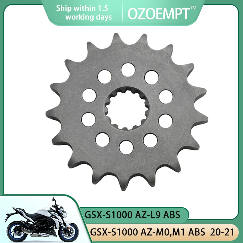 OZOEMPT 525-17T Motorcycle Front Sprocket Apply to GSX-S1000 A-L9,A-M0,AZ-M0,M1, AZ-L9, ZA-L9,ZA-M0,S GT ABS  A-M1  TRQ M2    