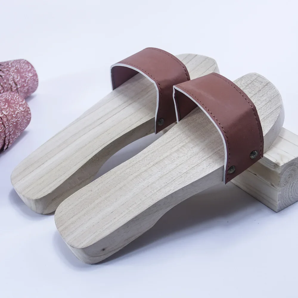 Jemma Leong Japanese Anime Shaman King Yoh Asakura Cosplay Geta Wood Clogs Slippers For Men Women For Summer Sandals