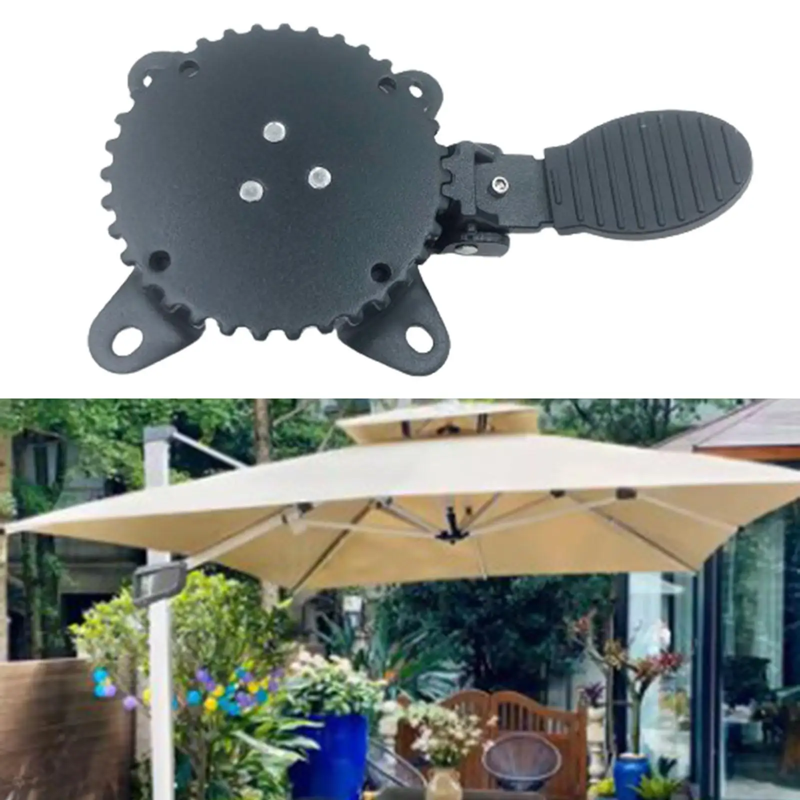 

360° Rotatable Patio Umbrella Base Sturdy Stable Support Garden Parasol Accessory for Camping Picnic Backyard Garden Barbecue