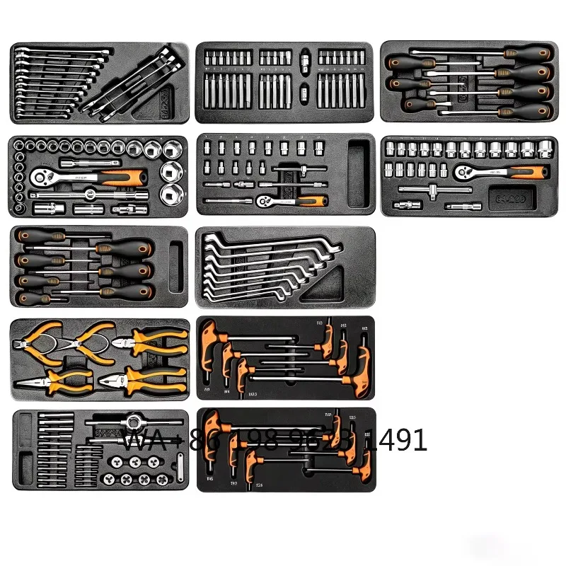 Heavy Duty 6 Drawers Tool Cabinet Tool Cart Complete Tool Set Storage Equipment for Garage Workshop Repair Shop & Industrial Use