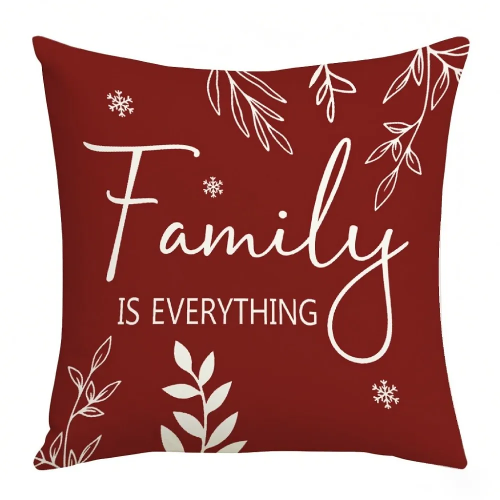 Holiday Decor Soft Christmas Pillow Covers Tree Reindeer Xmas Pillowslip 2D Printed Elf Snowman Pillow Cover Sofa