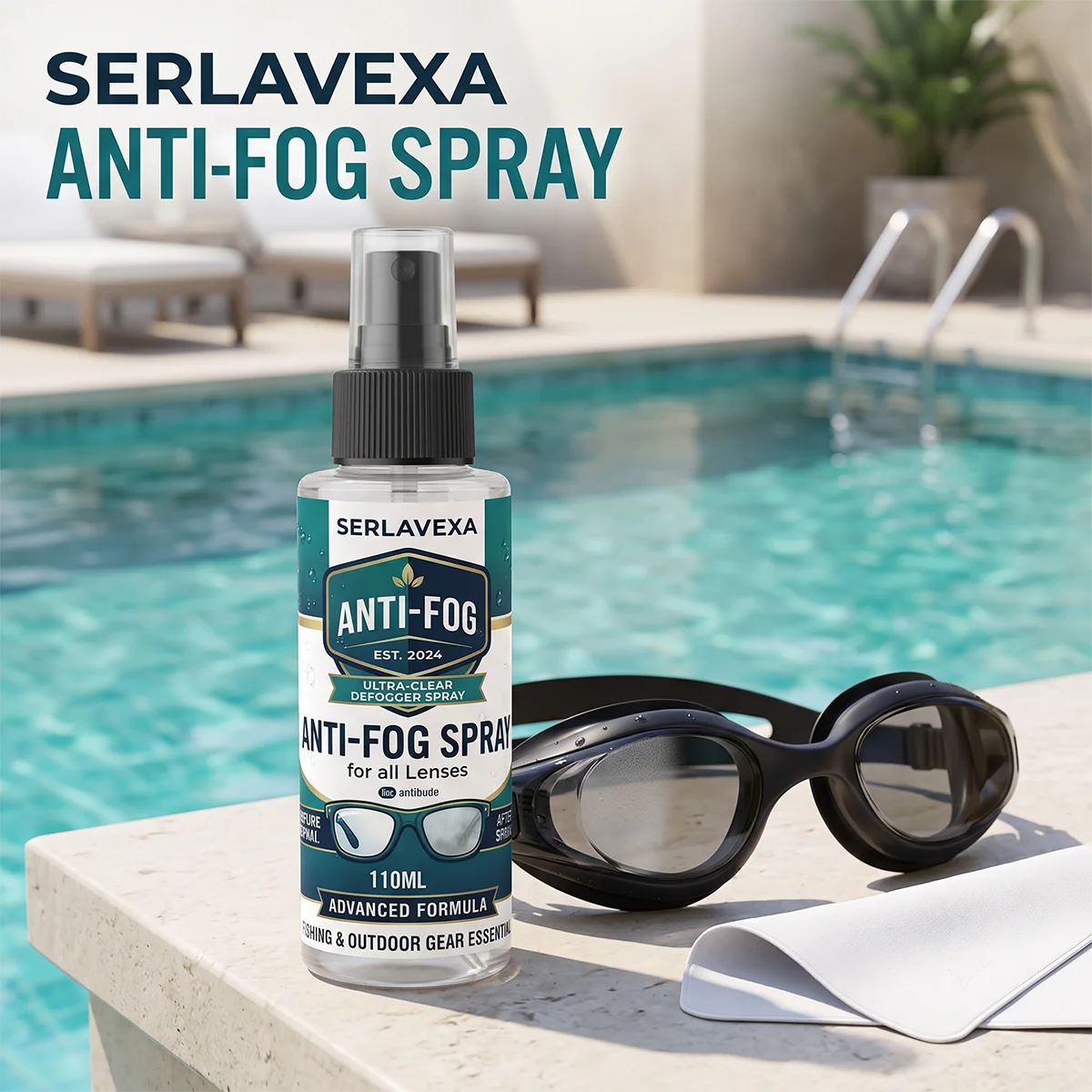 Swimming Goggles Anti Fog - Long-Lasting Anti-Fog Spray for Swim Goggles