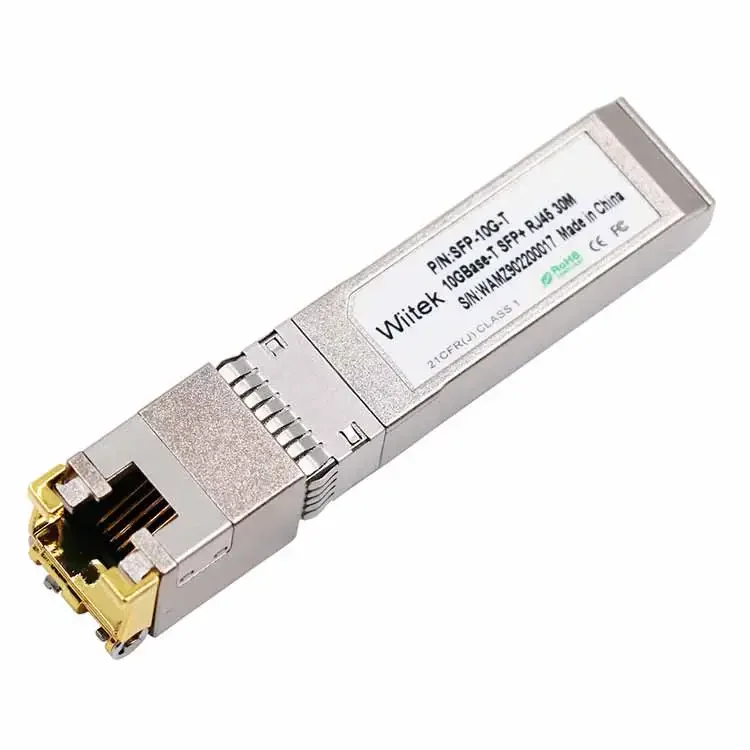 Wiitek 10G RJ45 Ethernet ports SFP+ Adapter Module 10Gbase-T Compatible MikroTik Cloud Router Switches