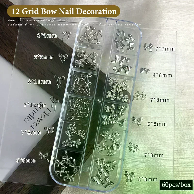 30/60 Uds. De dijes 3D de aleación exquisita para decoración de uñas, cinta de lazo Kawaii de lujo, joyería, decoración de diamantes de imitación para uñas, accesorios DIY