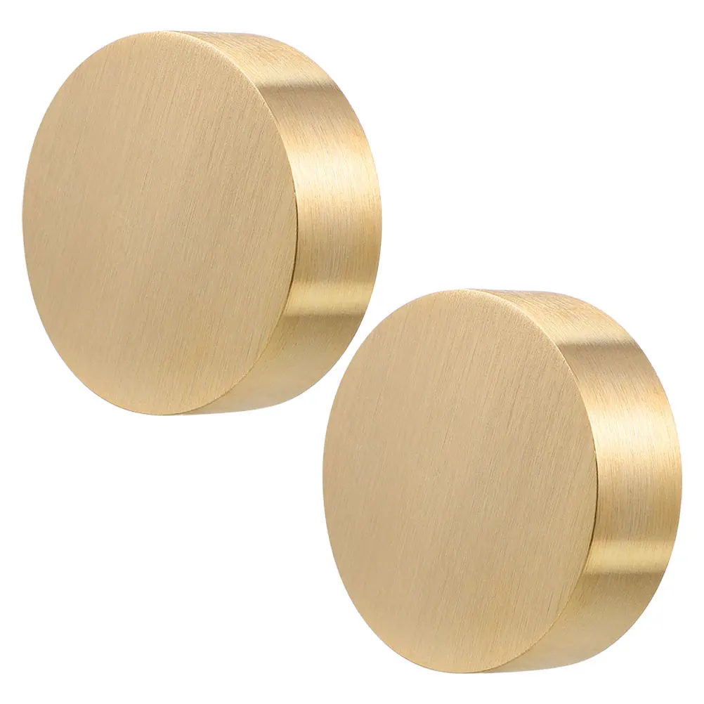 2pcs Heavy Brass Round Paperweights For Calligraphy Office Home Decor Decorative Functional Tabletop Paperweight Supplies Tools