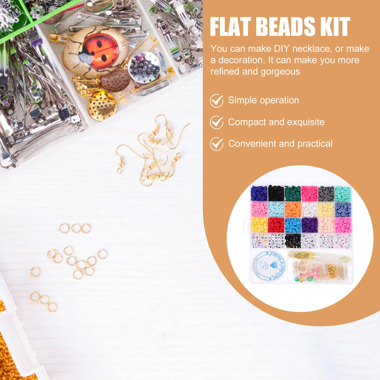 

Bead Soft Ceramic Accessories Jewelry Clay Bracelet Making Kit Nylon Jewellery Beads