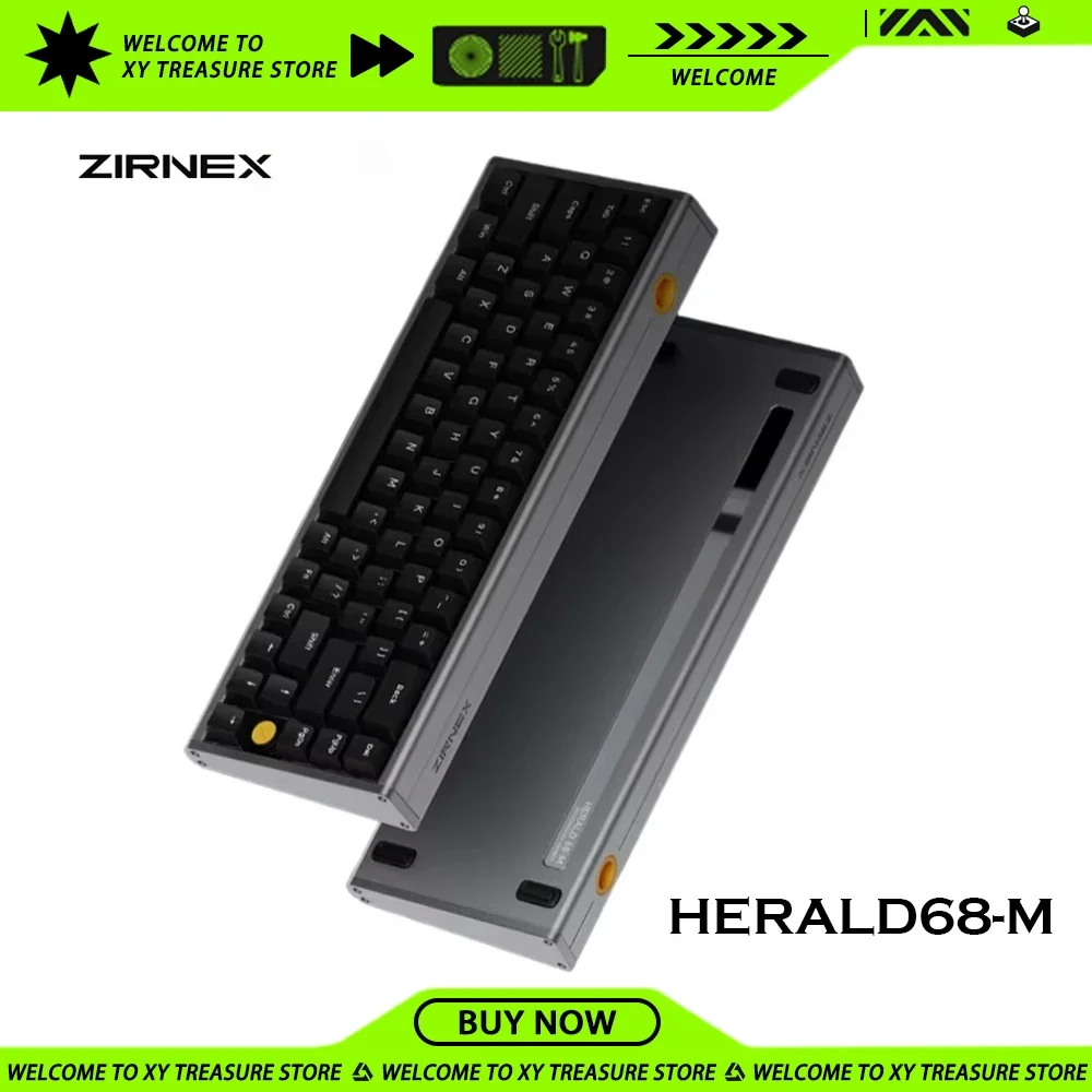 ZIRNEX Herald68-M E-sports Mechanical Keyboard Wired Full Aluminum Alloy Magnetic Switch RGB Light Custom Gamer Accessories