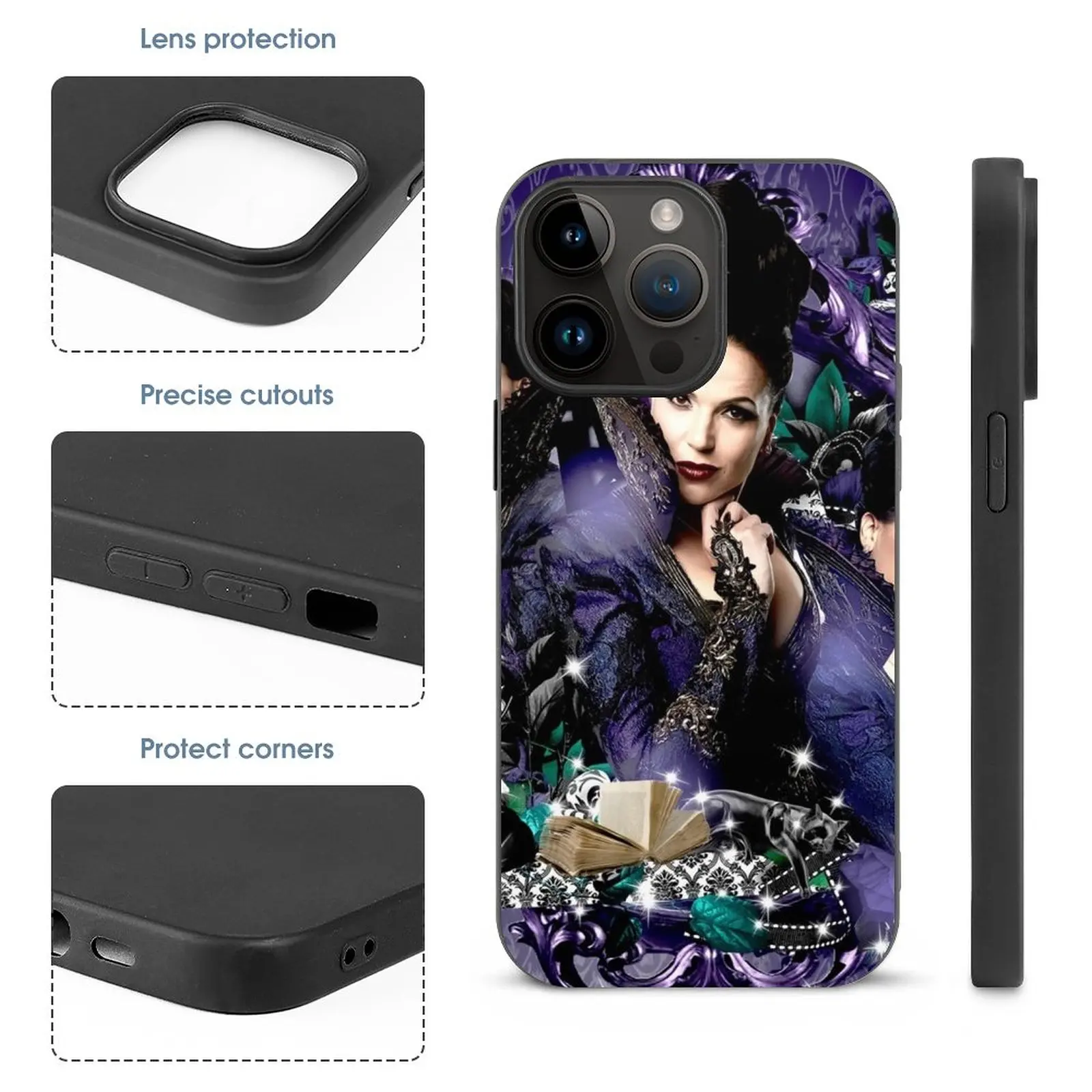 Regina Mills Once Upon A Time Tempered Glass Case For Iphone 16 15 11 12 13 14 Pro Max Mini Xr 7 8 Plus Cases Cover Regina