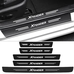 Carbon Fiber Car Decals for Mitsubishi Xpander 2024 Door Sill Trunk Protect Strip Threshold Anti Scratch Dirty Tape Accessories
