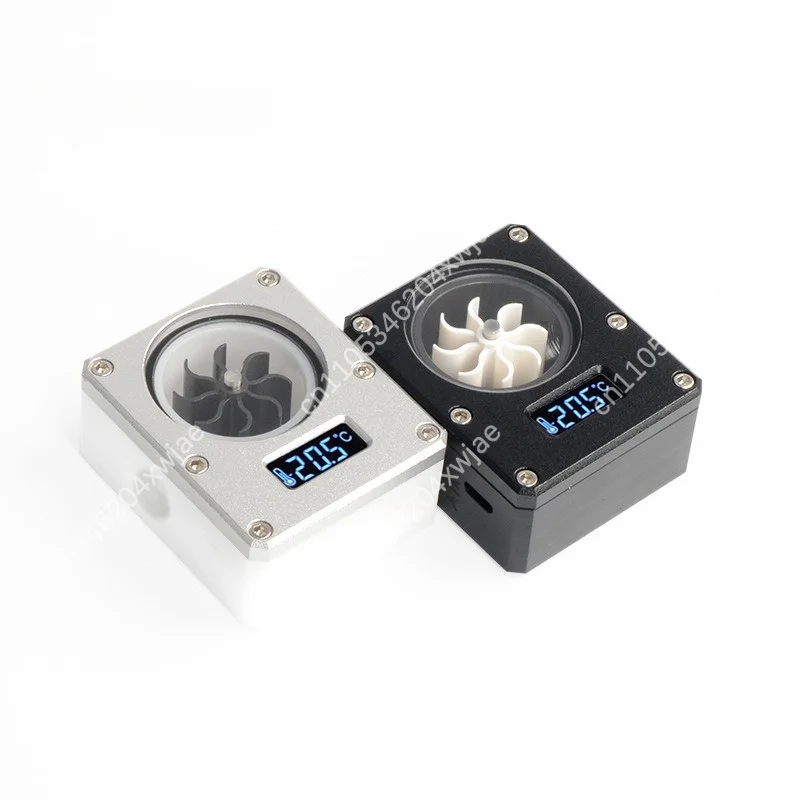 PC Liquid Cooling Digital Flow Meter with Temperature Detector VA LCD Screen 0.5s Fast Refresh Modding Hardware Tool