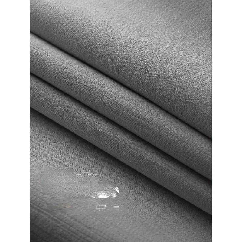

Custom Size Living Room Curtain Blackout New Bedroom Finished Product High-end Atmospheric Chenille High-end Gray Cream Velvet