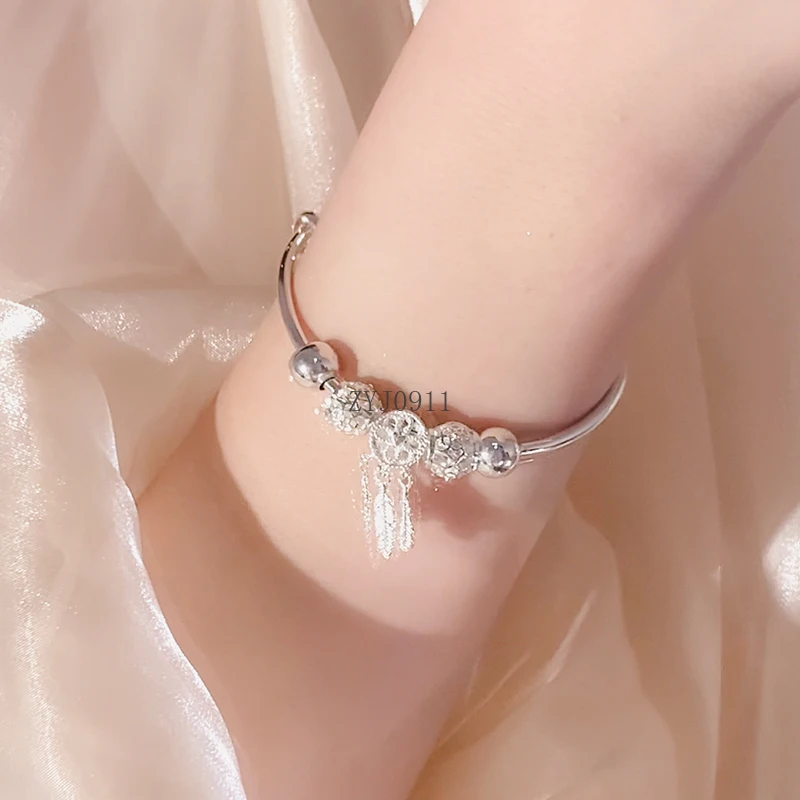S925 Silver Bracelet Women's Dream Catcher Bracelet Silver Premium Element Ring Bracelet Hand Jewelry Silver