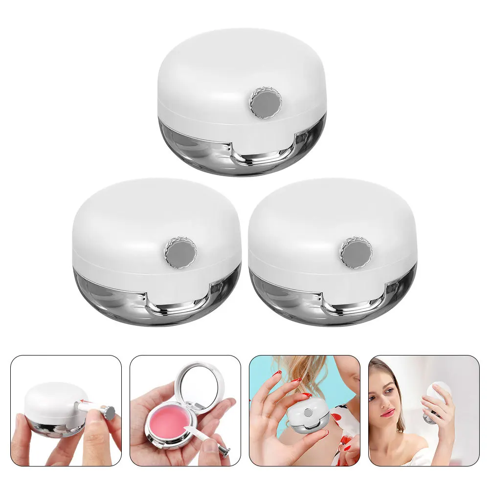 

3Pcs Lip Balm Containers Mini Jars Portable Tiny Containers for Travel DIY Lip Scrub Cream Sample Storage