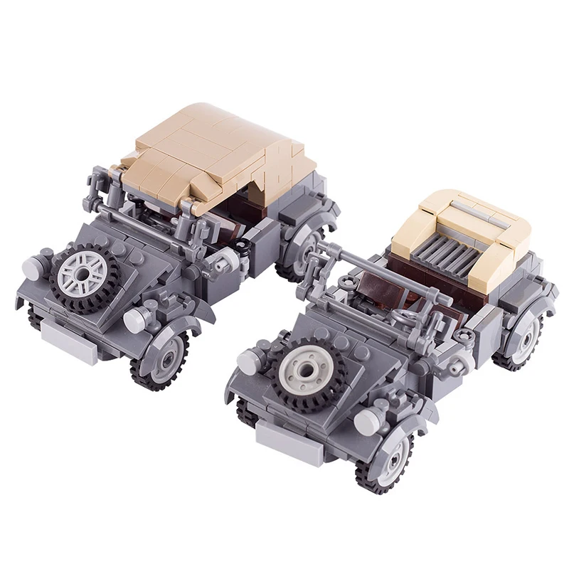 

MOC World War II German Barrel Car Officer Off-road vehicle military model assembled small particle building block toys Gifts