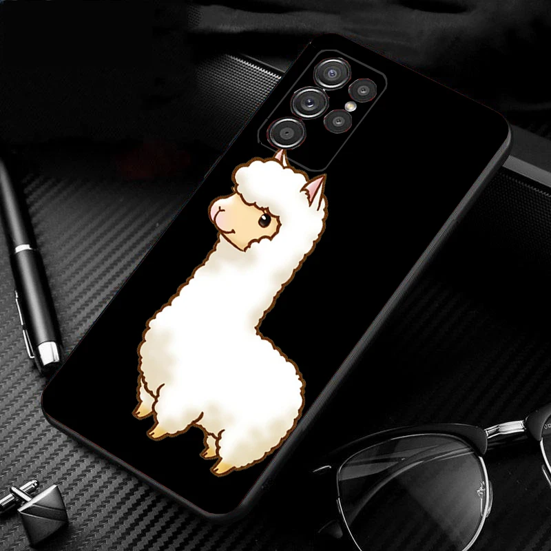 Cute Cartoon Alpaca Llama Phone Case for Samsung S24 S23 S22 S21 S20 Ultra S20 S22 S21 S10E S20 FE S24 Plus