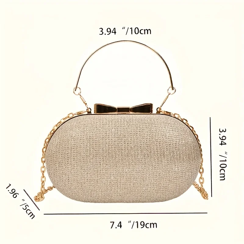 Light luxury sequined hand-held dinner bag, elegant style bag, high-end chain single-shoulder crossbody bag image 6