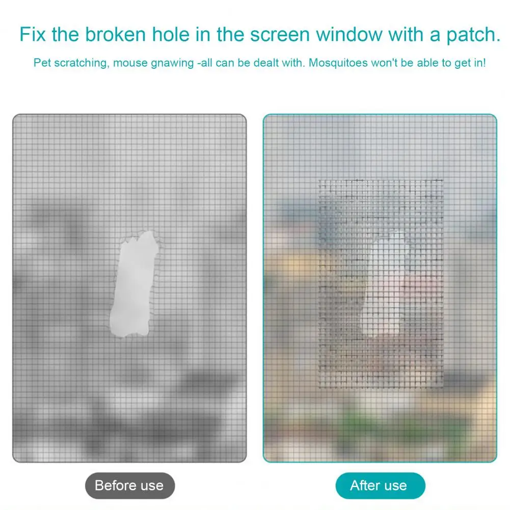 Adhesive Screen Repair Mesh Window Screen Repair Patch Strong Adhesive Mesh Tape Breathable Quick Fix for Doors Windows Durable