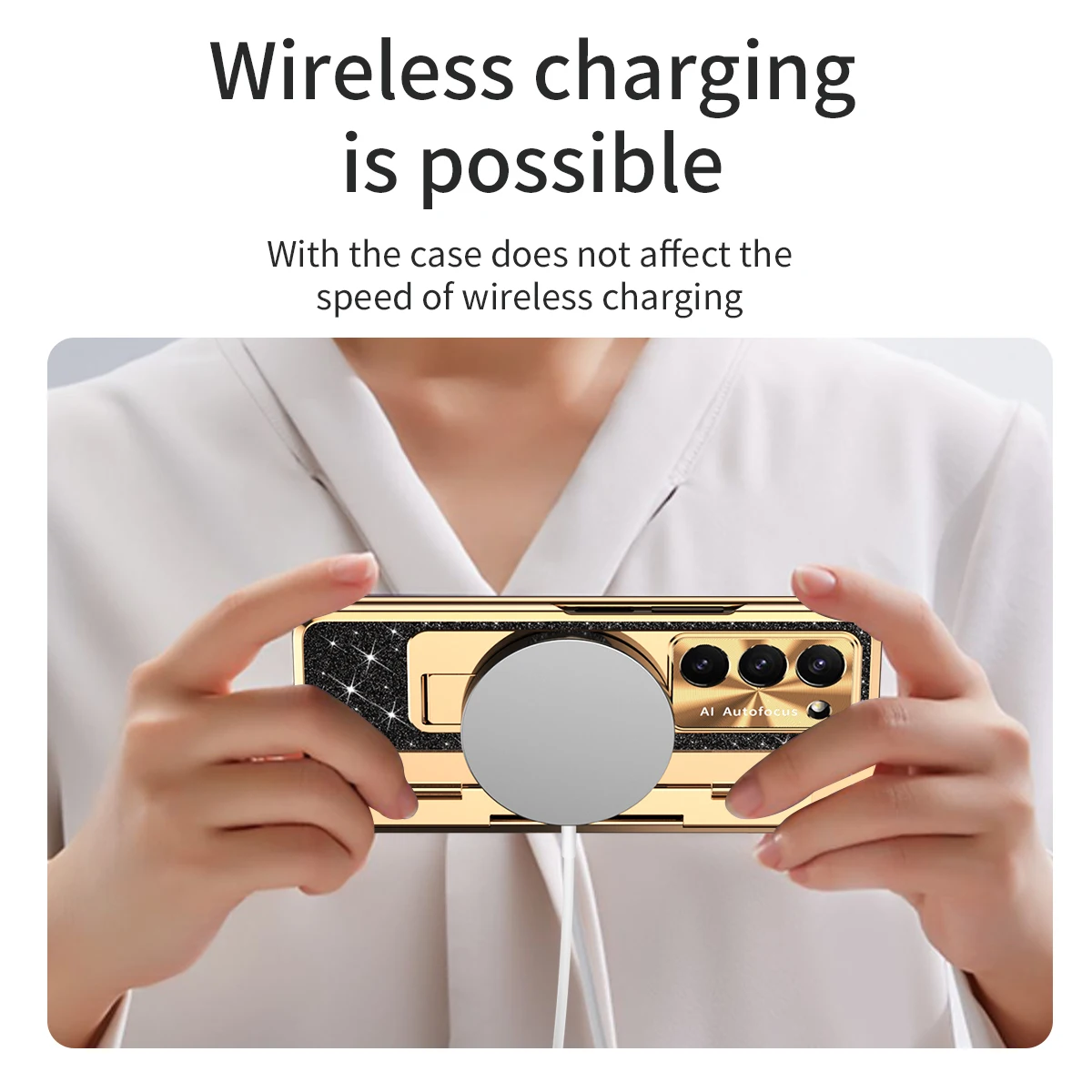 For Samsung Galaxy Z Fold 6 5 4 3 Case Luxury Electroplated Folding Bracket Hinge Protective Shockproof Cover For Galaxy Z Fold6 - Image 6