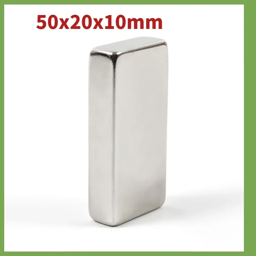 2Pcs 50 x 20 x 10 mm N35 Block Neodymium Magnet Rare Earth Magnets Permanet Super Strong Magnets 50*20*10mm