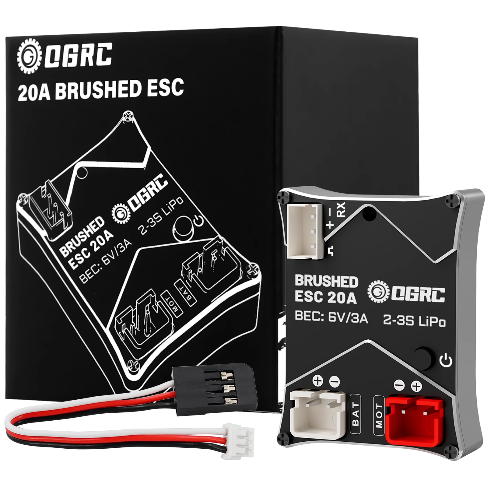 

OGRC 20A Матовый мини-регулятор для 1/24 осевого SCX24 RC Crawler, детали для обновления автомобиля