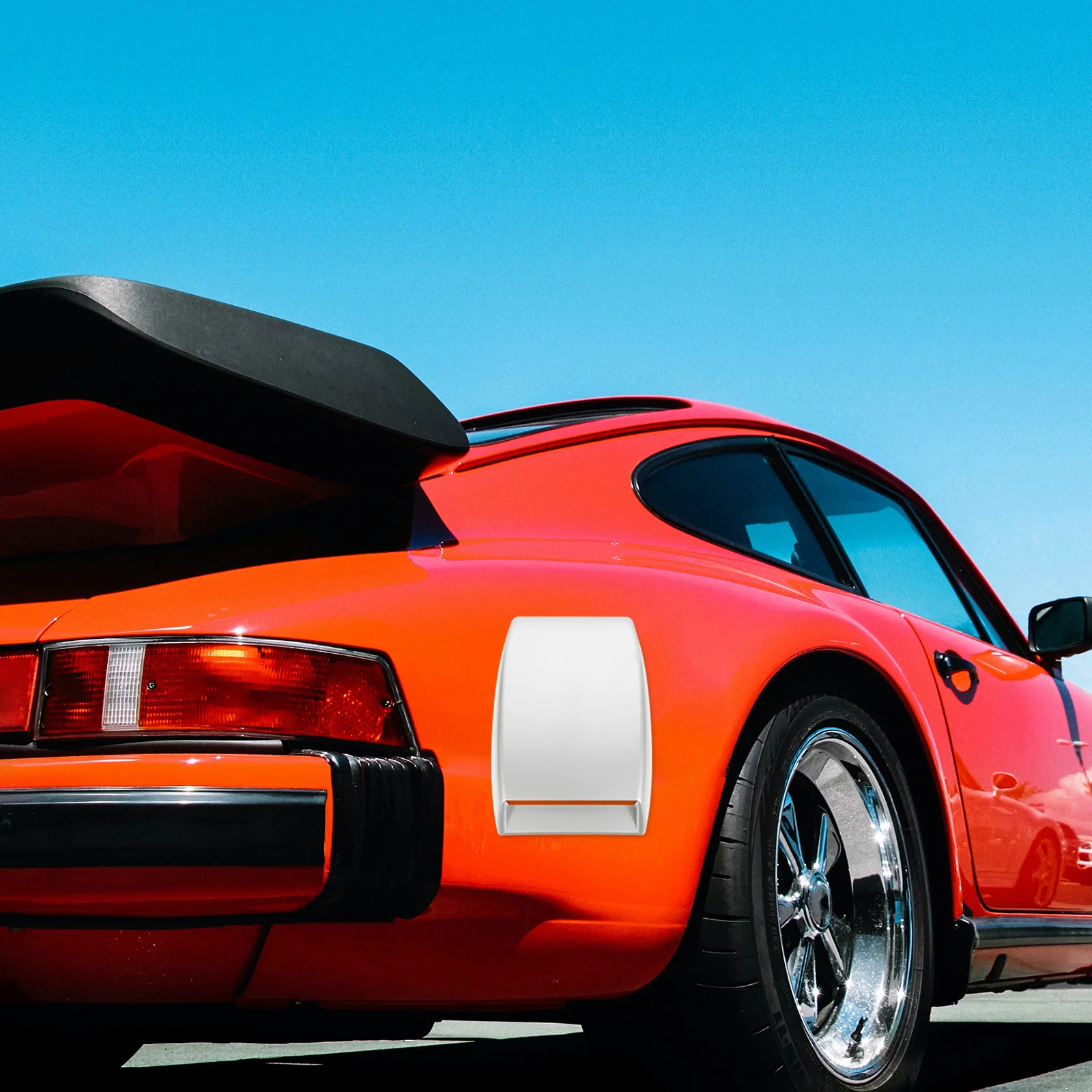 

Universal Fake Air Scoop For Silver Decorative Racing Style No Drilling Adhesive Tape Mounting Car Exterior Parts Air Flow