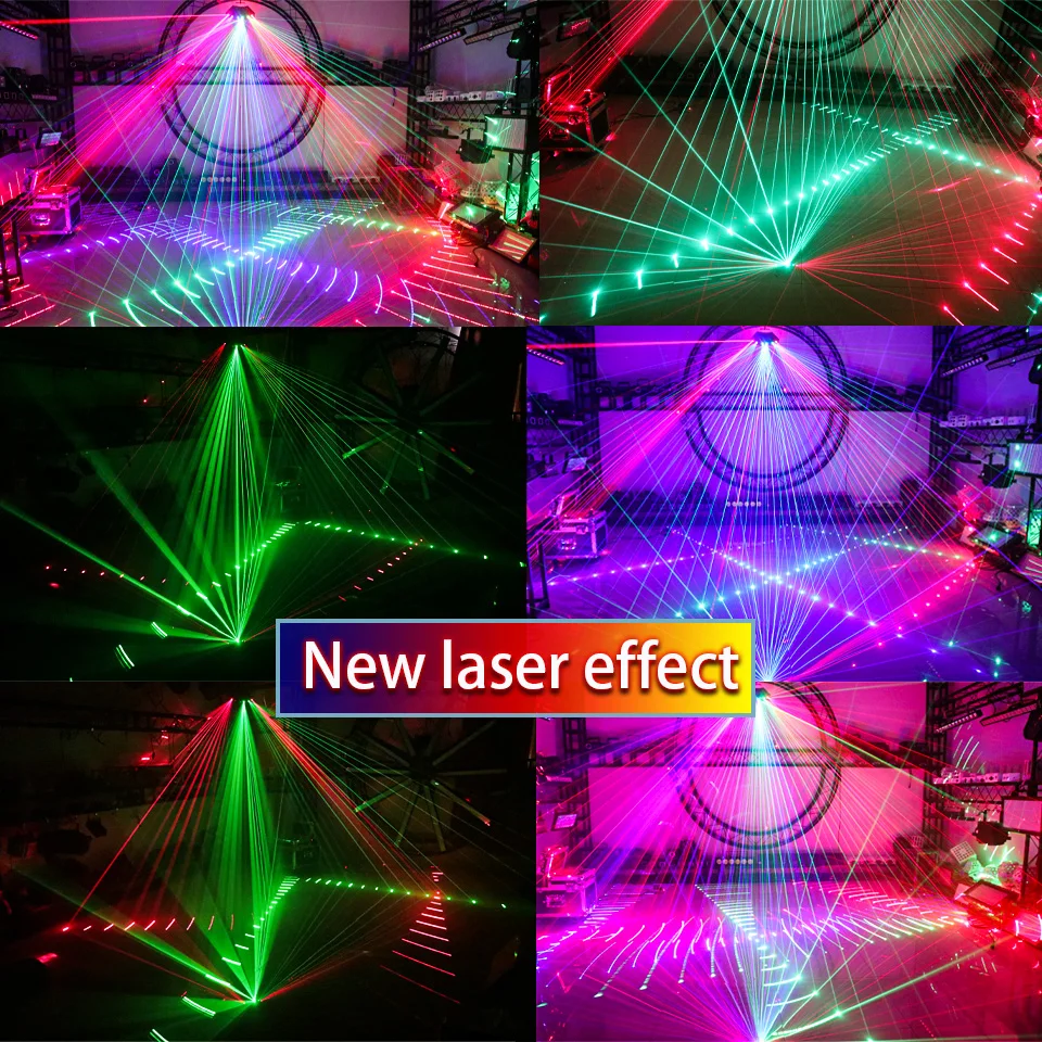 Imagem -04 - Mini Led Laser Light Projector Feixe Rgb Festa Dmx Stage Light Strobe Sound Music Beam Effect para dj Disco Wedding Club Eyes