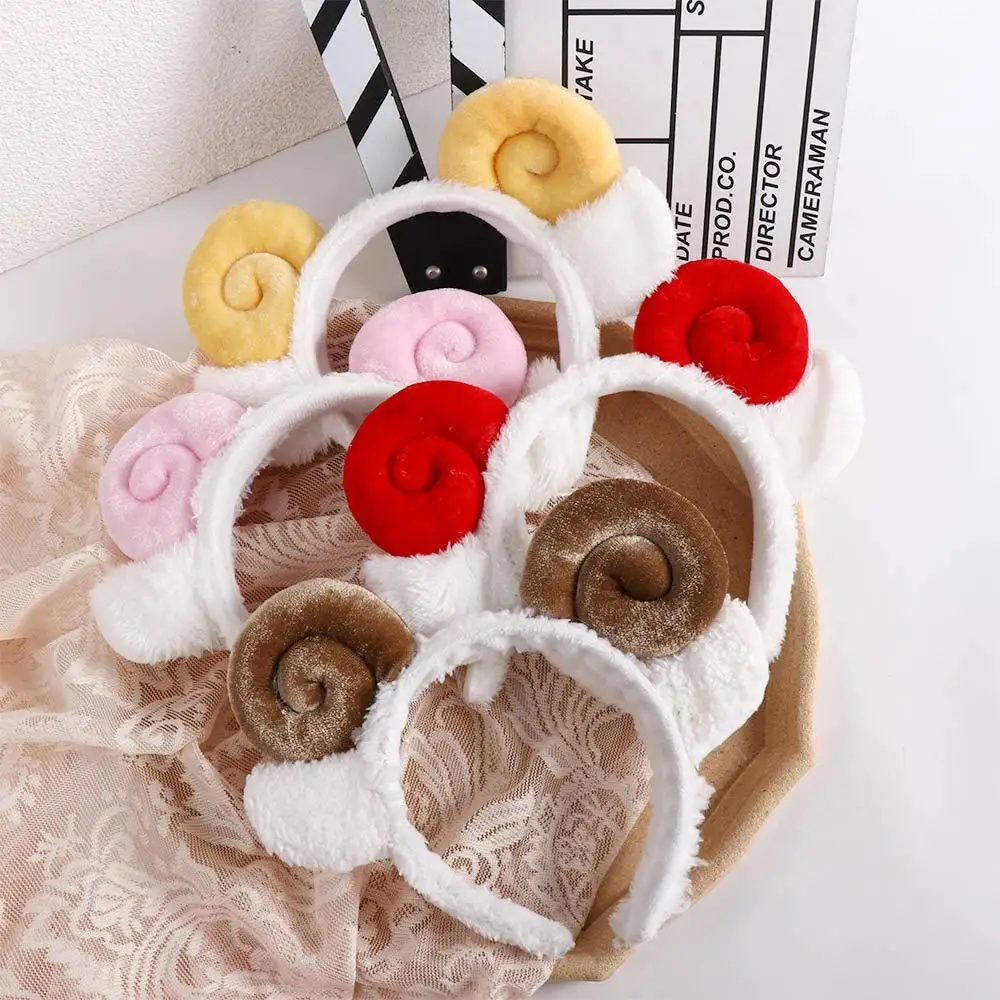 Girls' Plush Sheep Ear Cartoon Cabelo Acessórios, Coreano, Cordeiro, Headband, Hoop