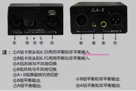 Audio Isolator LA-2 Mixer Current Acoustic Elimination Transformer Kanon 6.35 Audio Isolation Noise