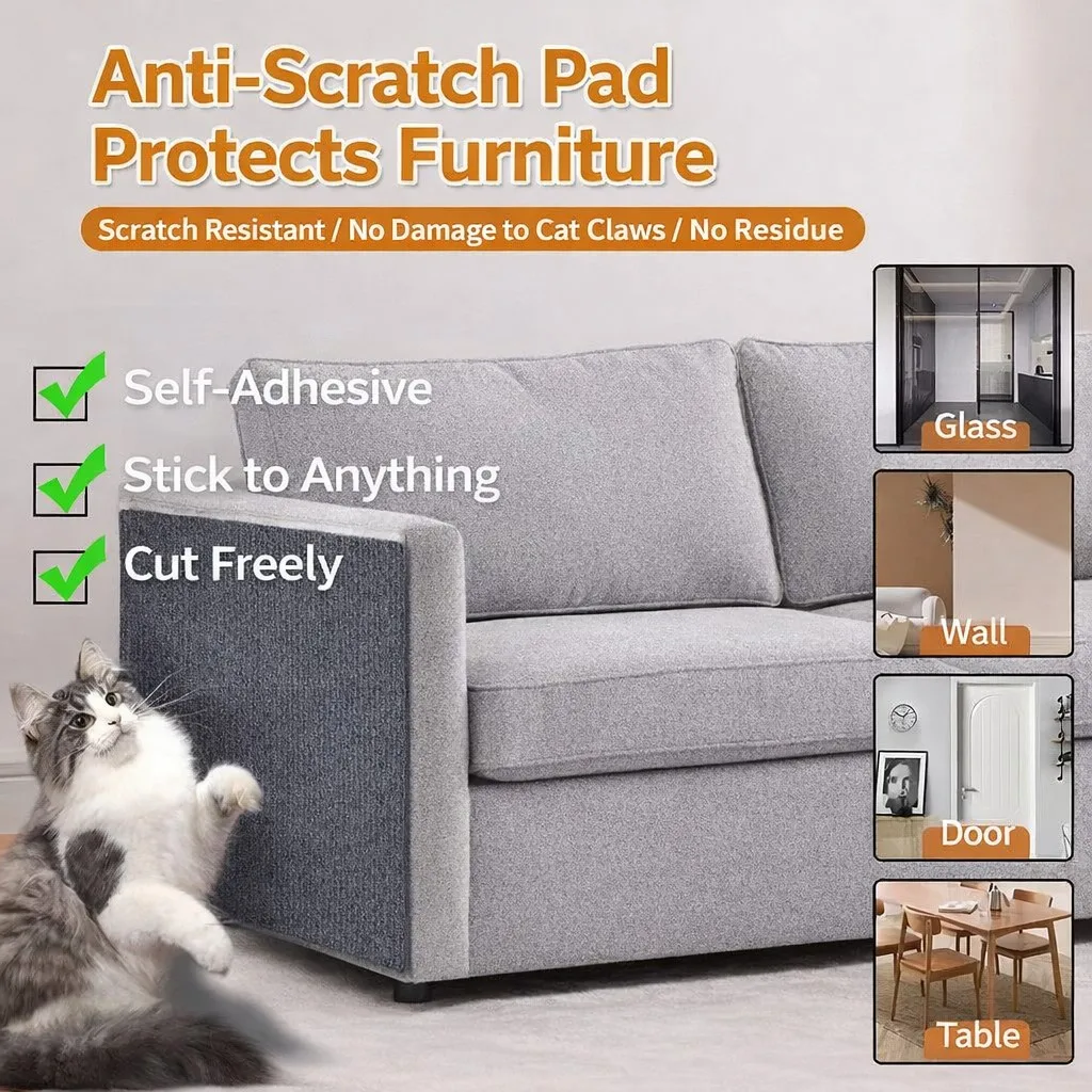 DIY Self-Adhesive Cat Scratch Pad Trim to Fit Wall Sofa Corner Protector Anti-Scratch Furniture Guard Carpet Mat