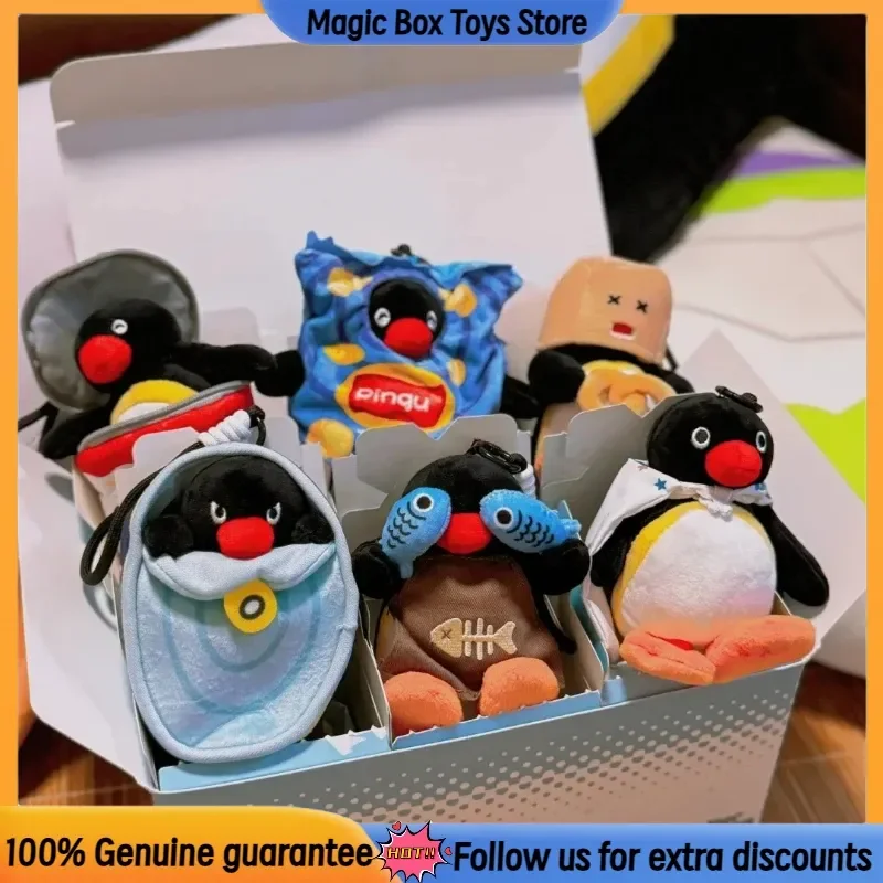 

Подлинная серия Pingu Peekaboo, слепая коробка, игрушки, кукла, мультяшная милая плюшевая сумка, подвеска, фигурка пингвина, загадочная коробка, модная игрушка, подарок для детей