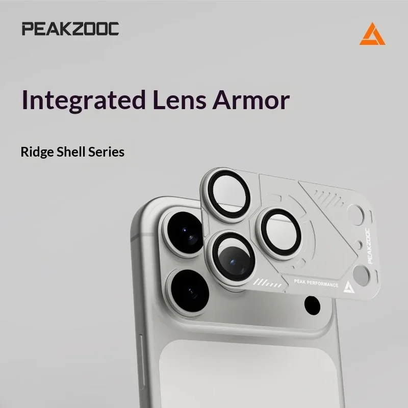 Peakzooc Ultra-HD Anti-Reflective Lens Protector Custom One-piece aluminum alloy lens armor frame for iPhone 17 Pro Max/ 17 Pro