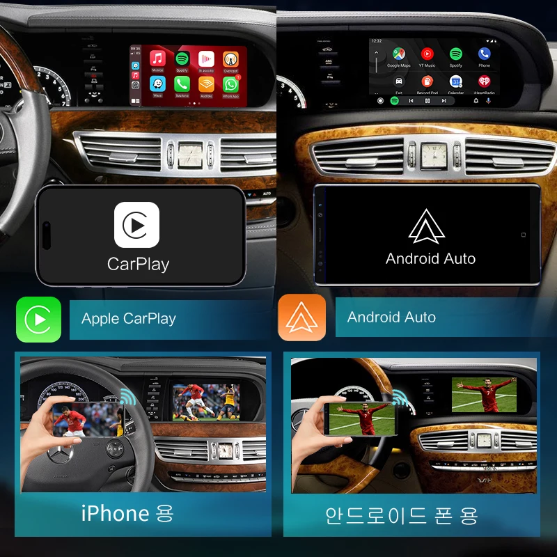 Wireless CarPlay for Mercedes Benz S-Class / CL W221 2006-2012 ,with Android Auto Mirror Link AirPlay Car Play  Functions