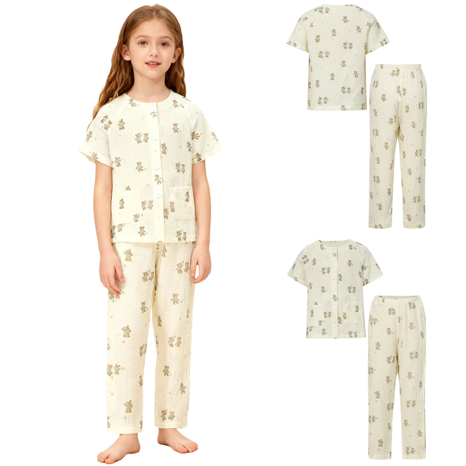 120-150cm-kids-easy-on-off-care-clothes-full-opening-nursing-outfit-for-post-fracture-bedridden-patients-top-and-pants