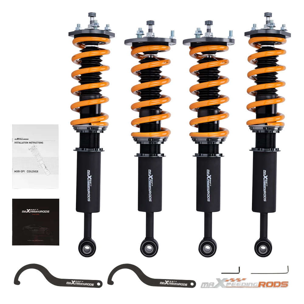 MaXpeedingrods COT6 New Coilovers Suspension Shocks For Lexus IS250 IS350 GS300 GS350 RWD 2006-2013 Adjustable Hardness