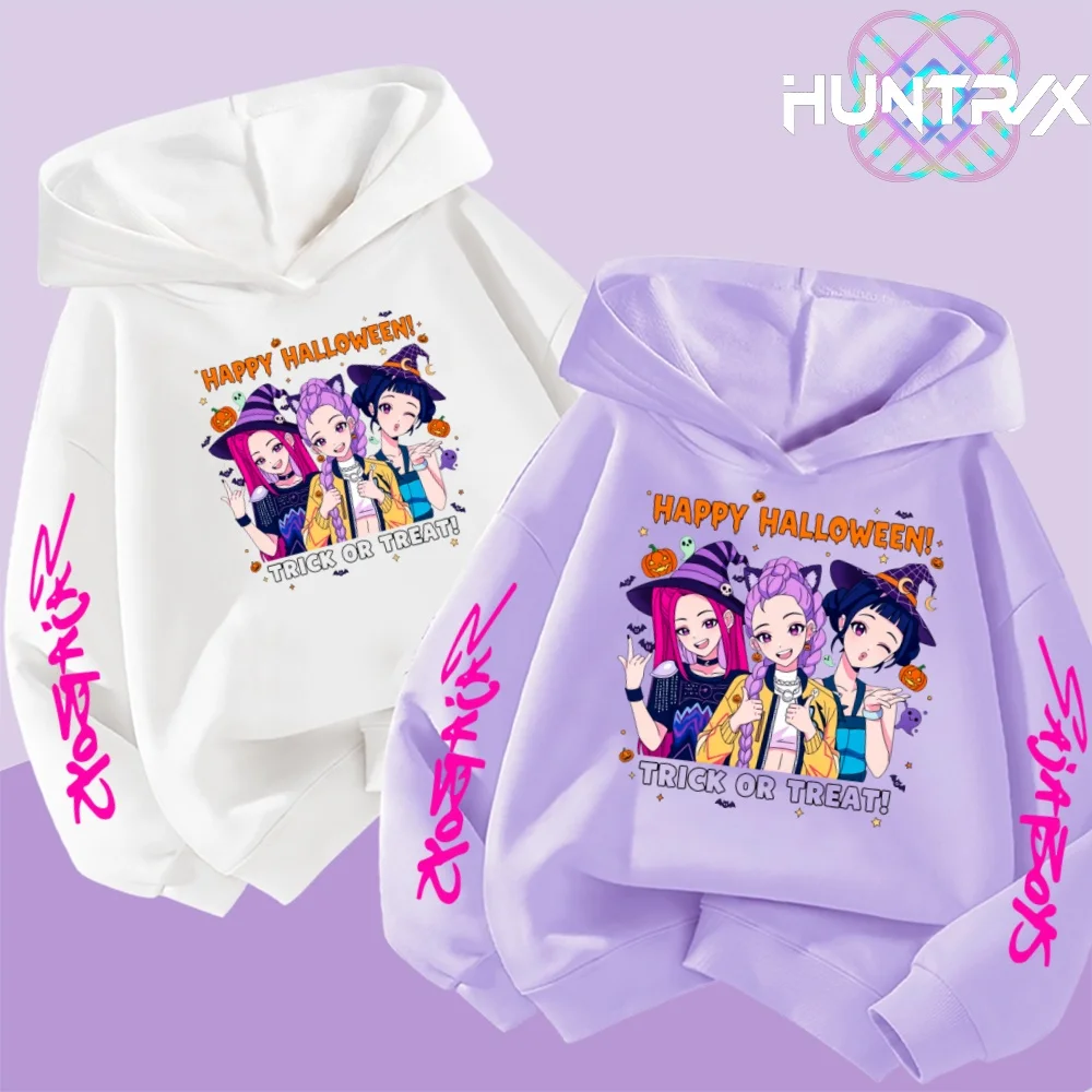 

Kpop Demon Hunters Rumi Mira Zoey Derpy Hoodie Men Women Halloween Trick or treat。