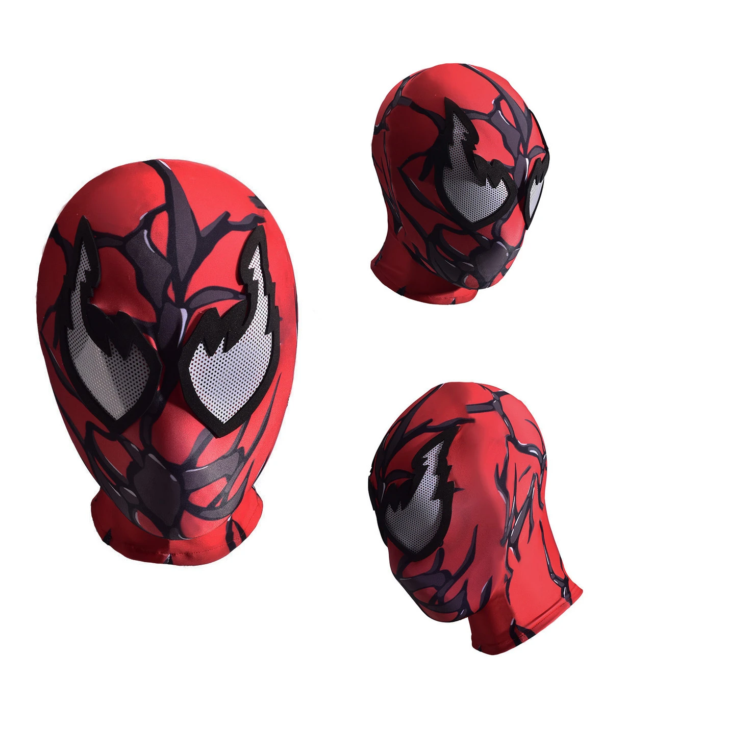 Marvel Venom Carnage Massacre Mask Superhero Masks Halloween Cosplay Spandex Fabric Material for Birthday Gift