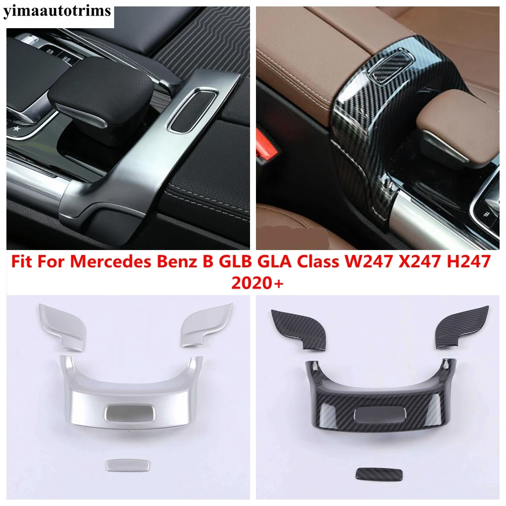 

Car Central Armrest Box Switch Button Sequins Panel Cover Trim Accessories For Benz B GLB GLA Class W247 X247 H247 2020 - 2024