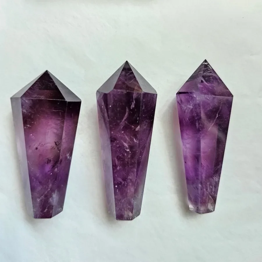 AAA Amethyst Wands / Amethyst w Smoky inclusions / Polished wands