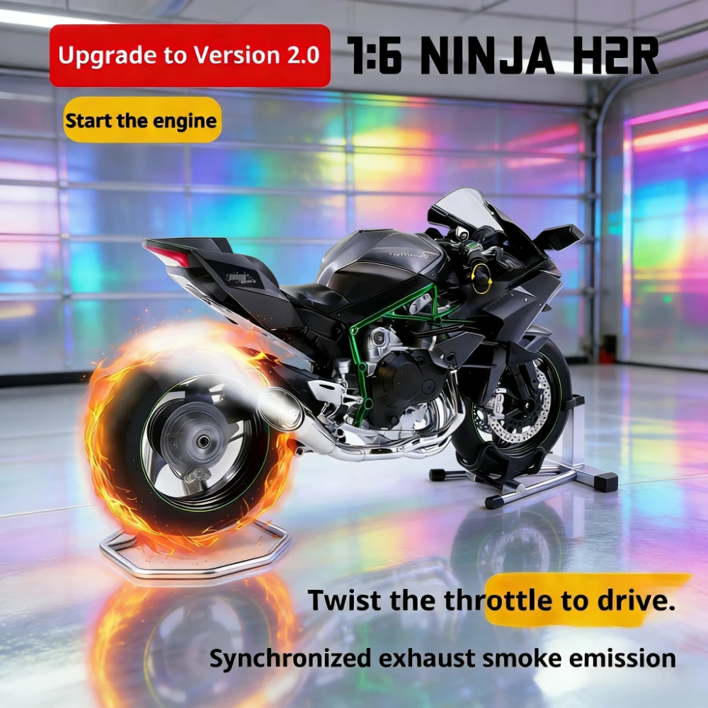 

For Kawasaki H2R1: 6 spray alloy metal motorcycle model Strong power, dynamic appearance,Valuable and exquisite collectible gift