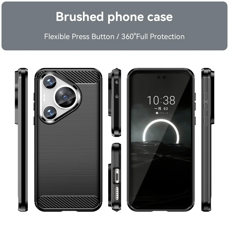 For Huawei Pura 70 Pro HBN LX9 Case Shockproof Silicon TPU Soft Back Cover Matte Phone Case for Huawei Pura 70 Pro Plus HBN-AL10