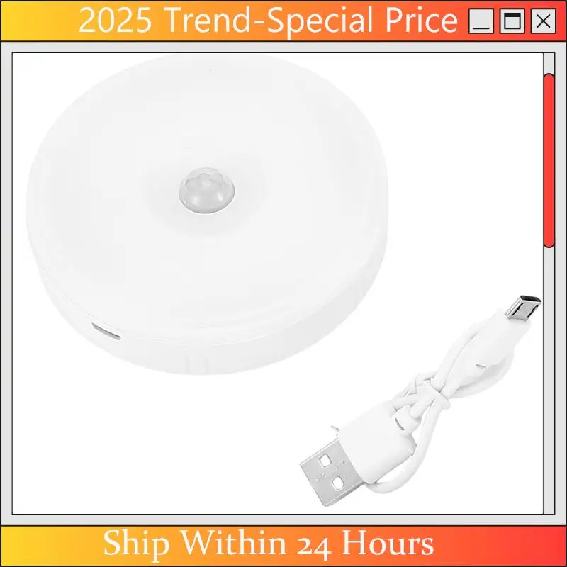 AA64 PIR датчик движения светодиодный ночник USB перезаряжаемый ночник с регулируемой яркостью для освещения шкафа беспроводной светильник для шкафа