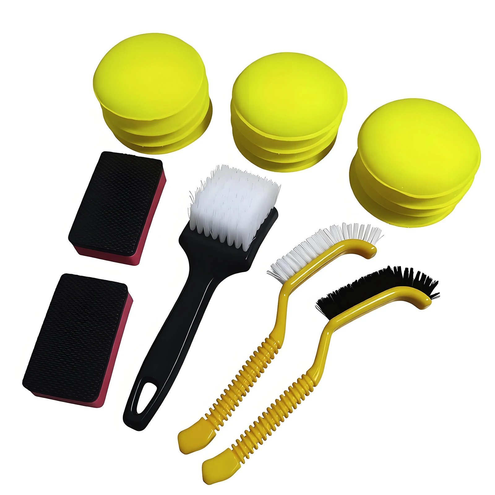 17 piece set of car wash brushes Waxing sponge Car wheel brush Gap brush Mechanical equipment brush