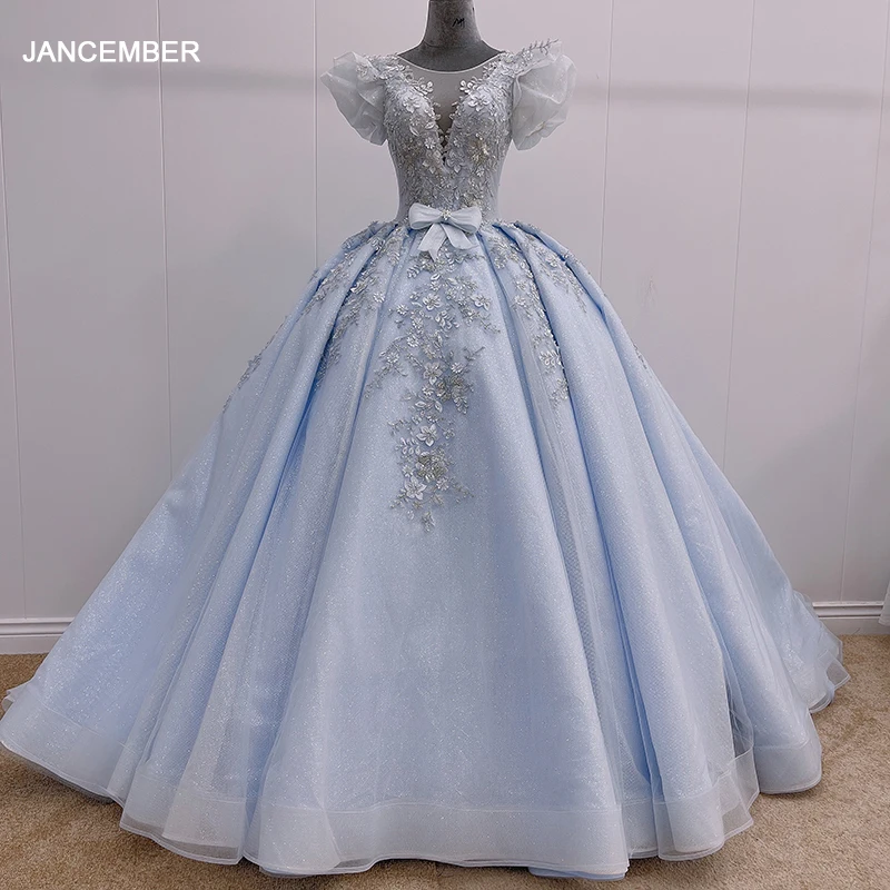 

Romantic Quinceanera Organza Dresses Ball Gown O-Neck Flowers Quinceanera Dress 2022 WN007 Vestido Elegante Mujer Para Fiestav