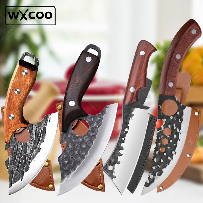 WXCOO Stainless Steel Boning Knife Professional Kitchen Knives Pocket Slicing Kitchen Cooking Meat Cleaver Butcher Fruit Knife