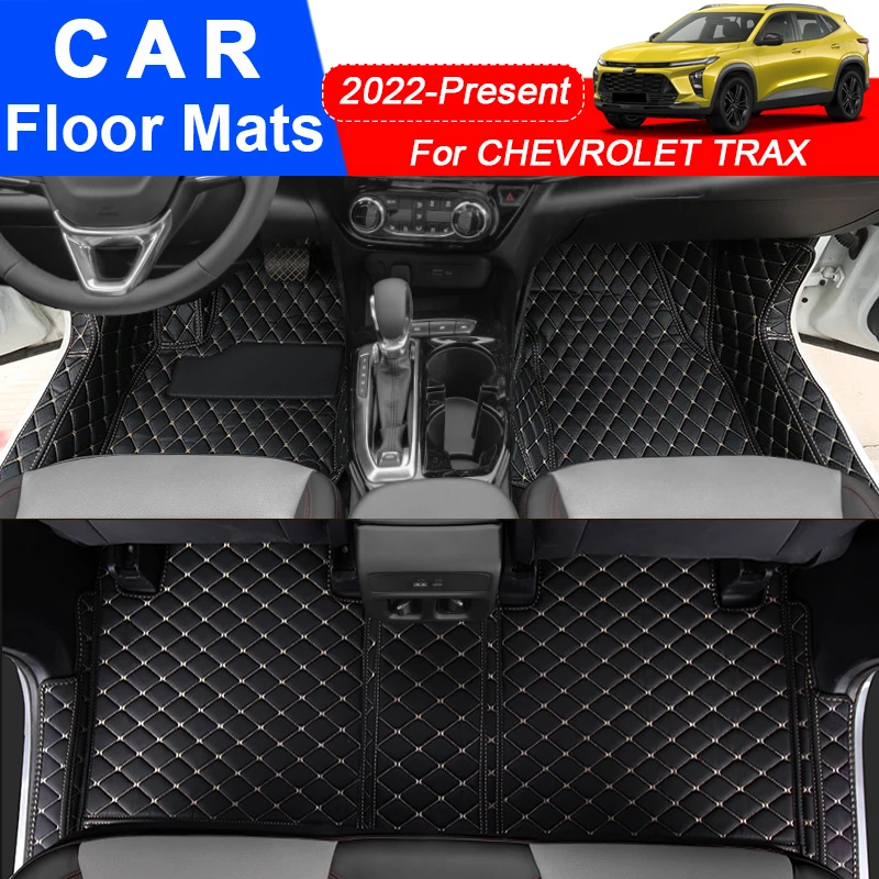 Car Floor Mat 3D Full Surround Protect Liner Foot Pads Carpet PU Leather Waterproof Accessory For Chevrolet Trax 2022-Present