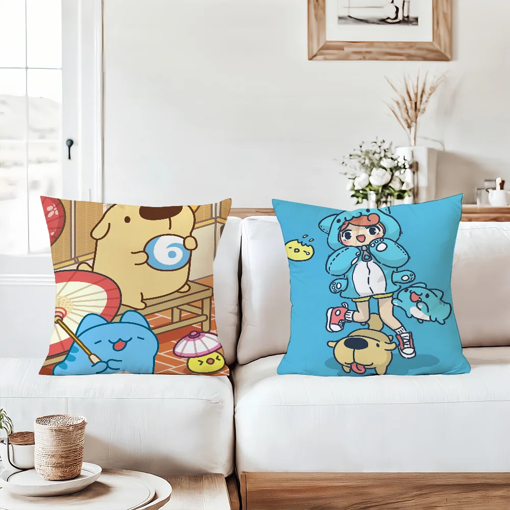 Cute Cartoon B-Bugcat Capoo Pillow Case Office Cushions Suitable For Sofa Car Bedroom Decorative Cushion Cover