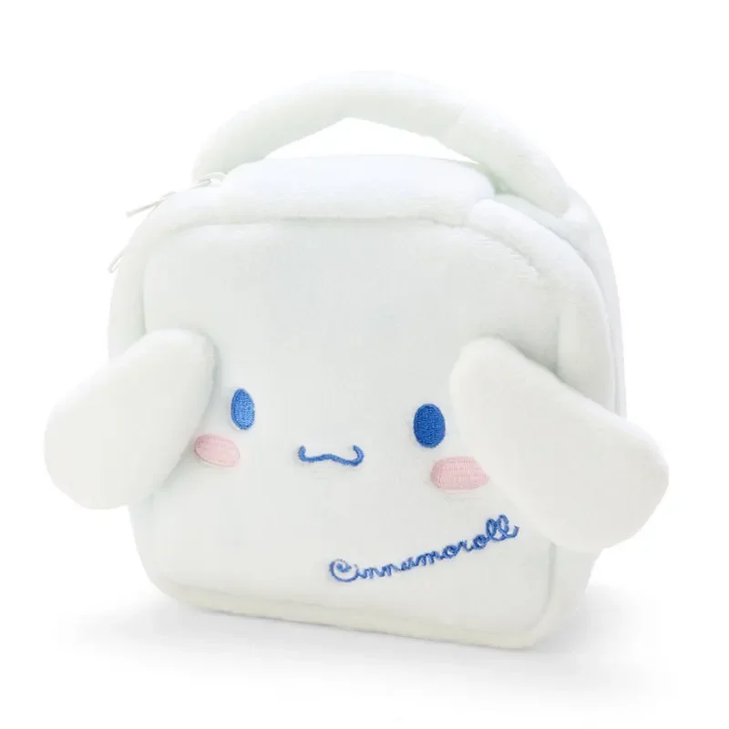 Sanrio Women\'s Makeup Bag Cartoon Cute Melody Cinnamoroll Kuromi Girl Portable Large Capacity with Zipper Cosmetics Storage Bag