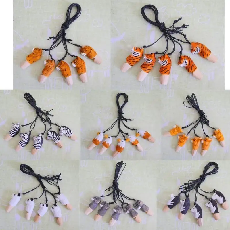 Artistic Necklace Unique Animal Pendant Choker Educational Party Favor Necklace Kids 964A