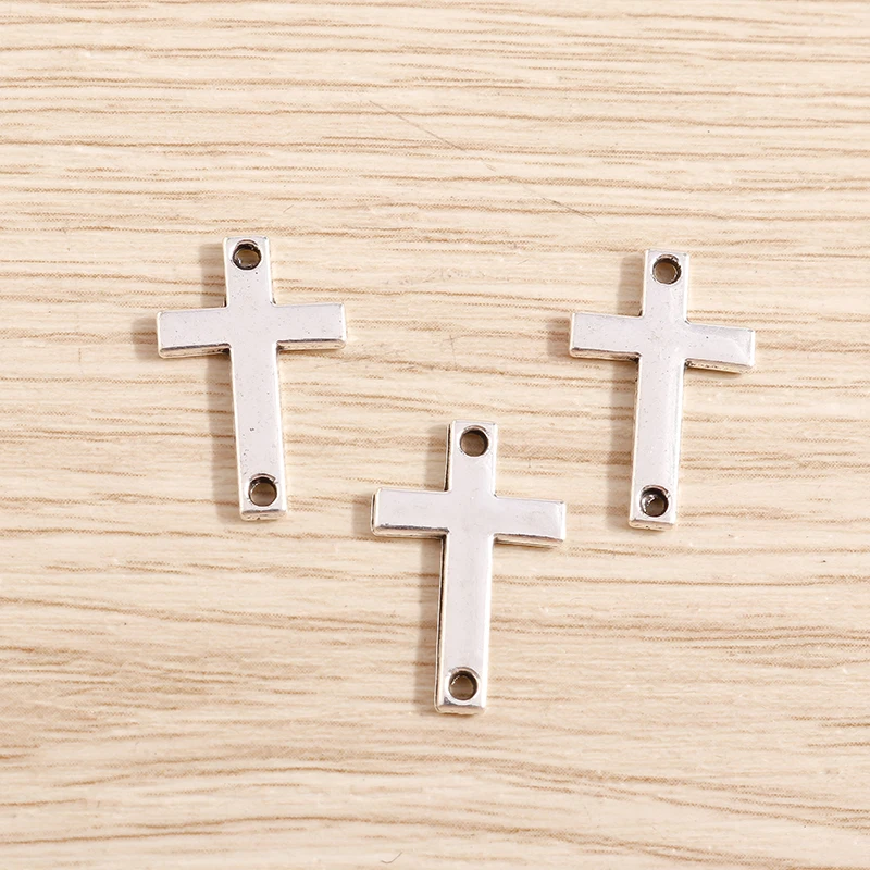 

Tusember 40Pcs Alloy Metal Double Hole Cross Charms Pendant for Jewelry Making Handmade Craft DIY Necklaces Earrings Supply
