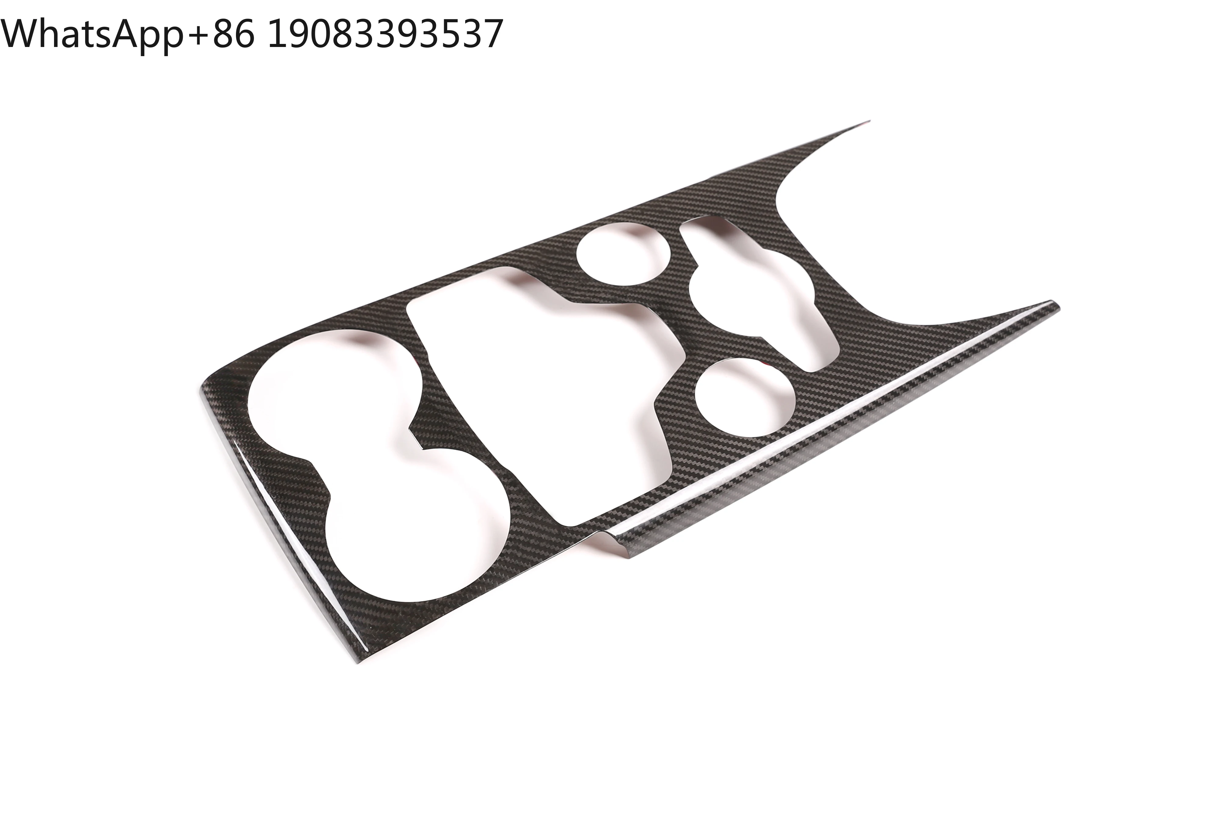 Real Carbon Fiber 3K Twill Weave Glossy Finish Luxury Cup Holder Panel Trim for Alfa Romeo Giulia Interior Modification